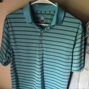 Blue golf shirt